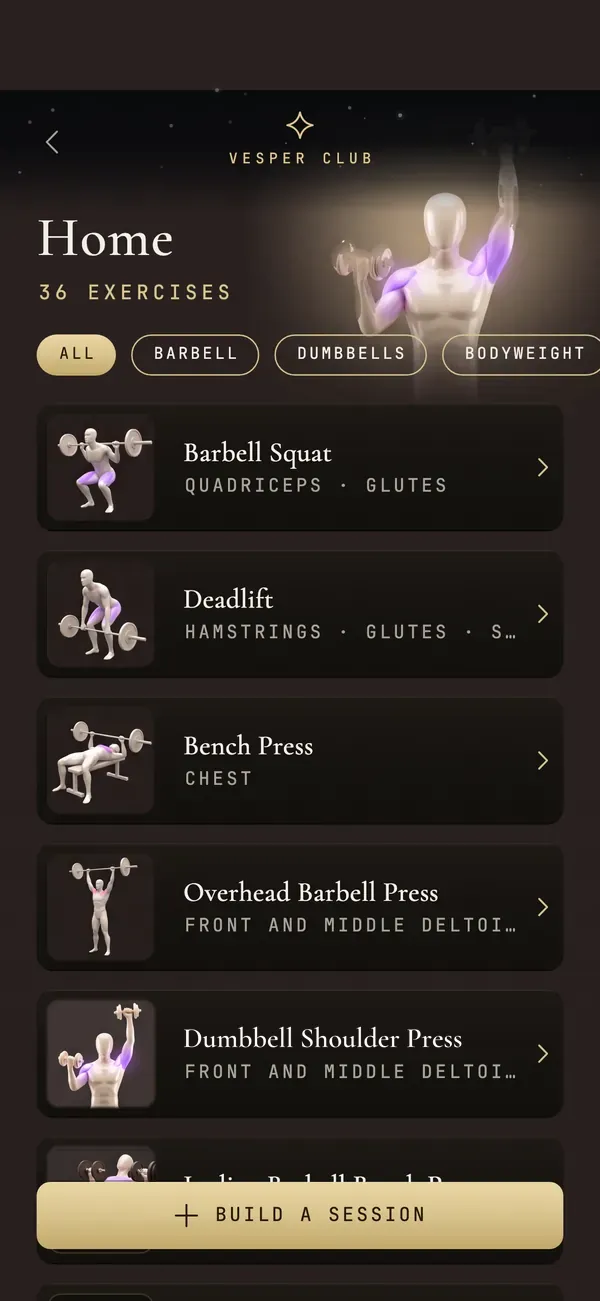 Gym programs on iPhone