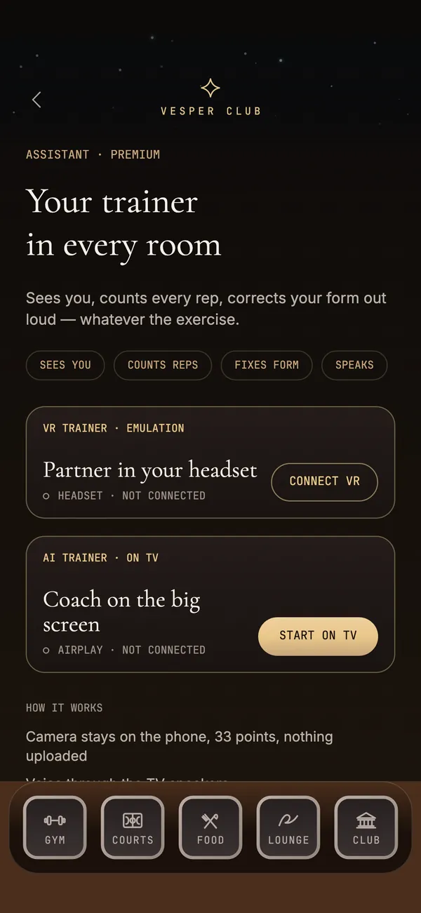 AI coach holographic session